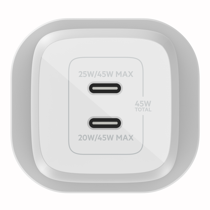 Dual USB-C GaN Wall Charger with PPS 45W, , hi-res